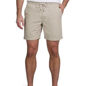 Chaps Men's & Big Seacoast wash Linen blend pull on short 7" inseam